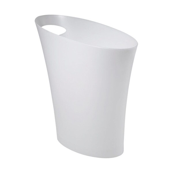 Vortex 2 gal White Skinny Wastebasket, 6PK - VO153487