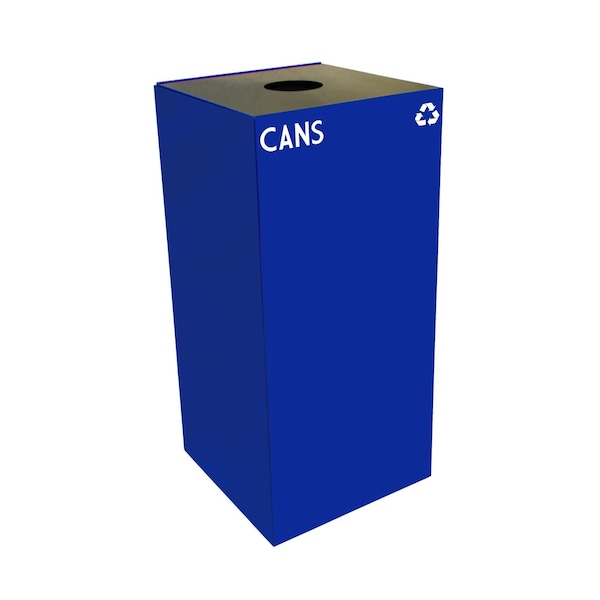 Witt Industries 32 gal Square Blue, Metal - 32GC01-BL