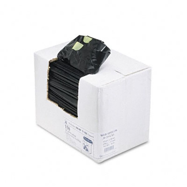 Vortex Heavy-Duty Draw/Tie Bags  Hexene Resin  33gal  1.2mil  40 x 33-1/2 Black, 150PK - VO2773156