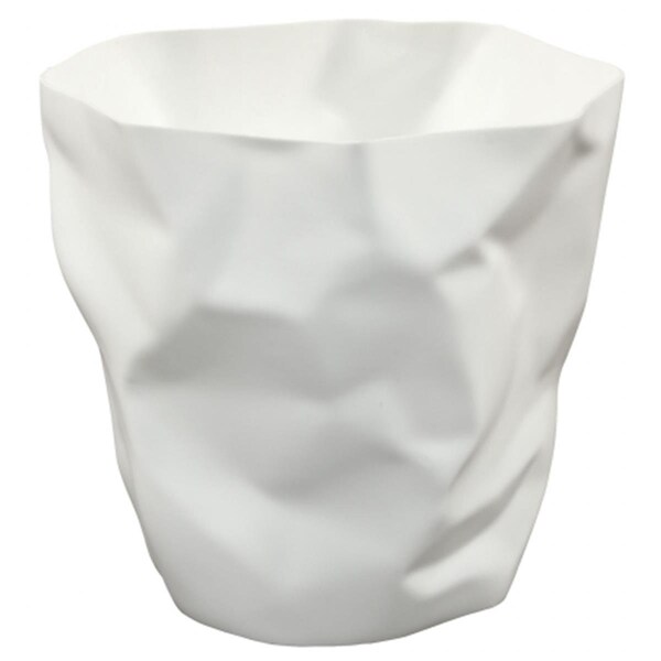 East End Imports Lava Trash Bin- White - EEI-1022-WHI
