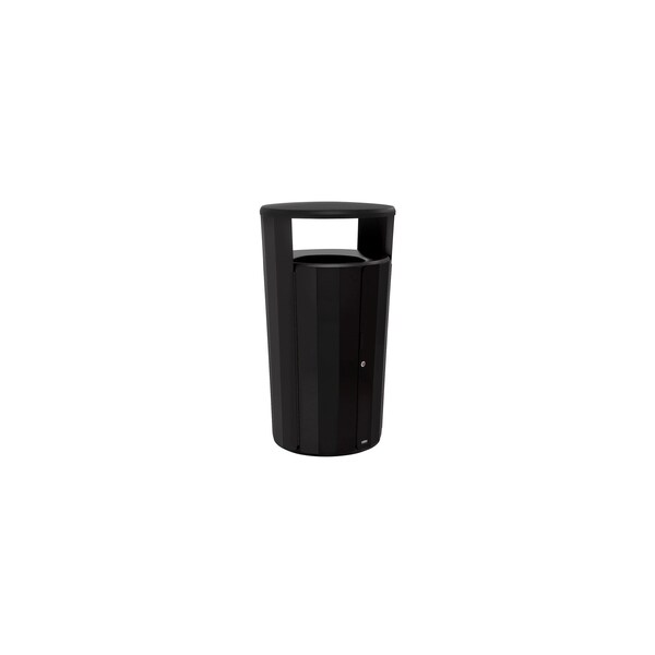 Rubbermaid Commercial 45 gal Round Trash Can, Black, 29 3/16 in Dia - 2184979