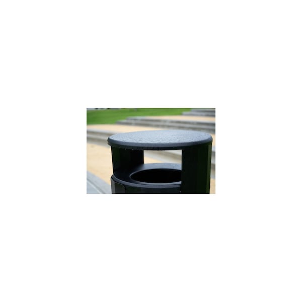 Rubbermaid Commercial 45 gal Round Trash Can, Black, 29 3/16 in Dia - 2184979