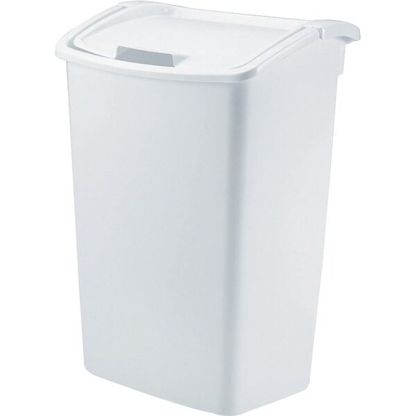Rubbermaid 2803 Waste Basket, 45 qt Capacity, Polyethylene, White, 22 in H - FG280300WHT