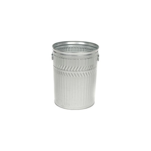 Wittco Witt Industries Heavy Duty Outdoor Galvanized Steel Corrosion Resistant Trash Can, 32 Gal, Silver - WHD32C
