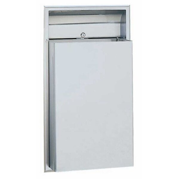 Bobrick Trash Can, Silver, Stainless Steel - B3644