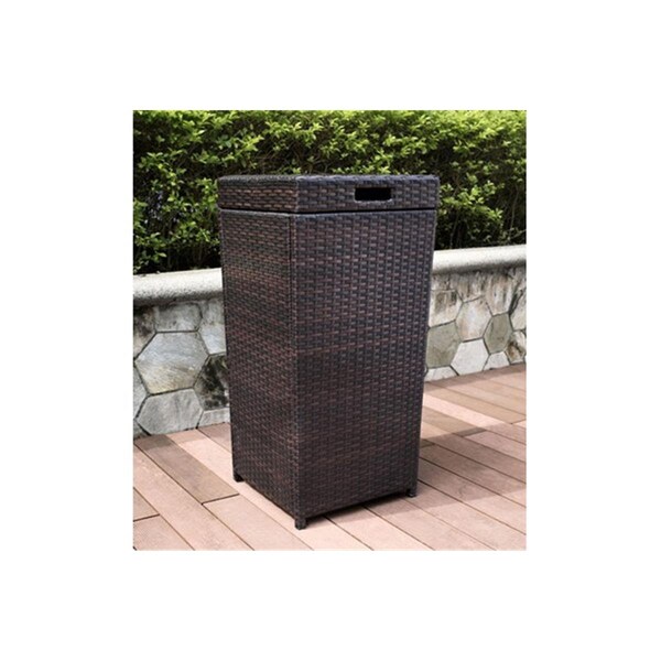 Crosley Palm Harbor Outdoor Wicker Trash Bin - CO7301-BR