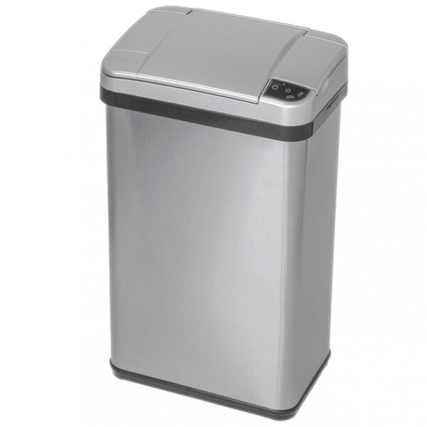 Light House Beauty 4 Gallon Multifunction Sensor Trash Can Stainless Steel Silver - LI80662