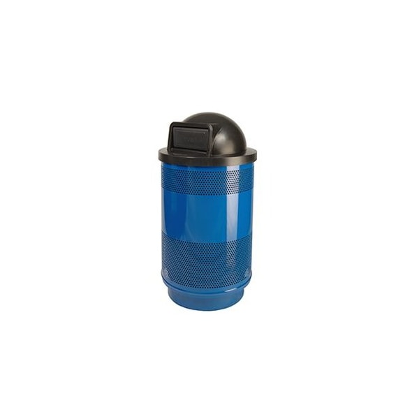 Witt Industries 55 Gallon Outdoor Perforated Receptacle with Dome Top - SC55P-01-DT