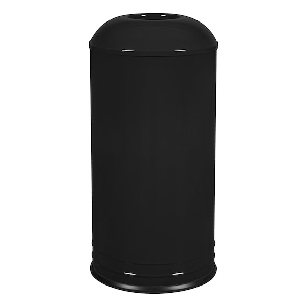 Ex-Cell Kaiser 18-Gal. Receptacle W/ Matched Dome Top - Steel, Black Gloss - INT1531 D-6 BLK DB