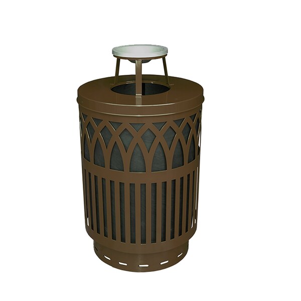 Witt Industries 40 gal Round Brown, Metal - COV40P-AT-BN