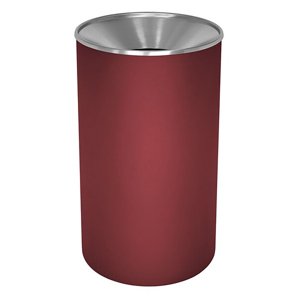 Ex-Cell Kaiser 33-Gal. Powder Coated Receptacle - Steel, Burgundy - WR-33F BURX