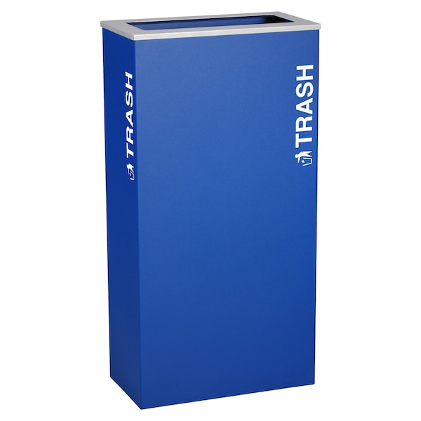 Ex-Cell Kaiser 17-Gal. Indoor Receptacle - TRASH decal, Blue - RC-KD17-T RYX