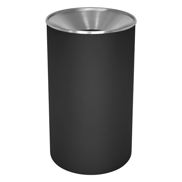 Ex-Cell Kaiser 33-Gal. Powder Coated Receptacle - Steel, Black - WR-33F BLX