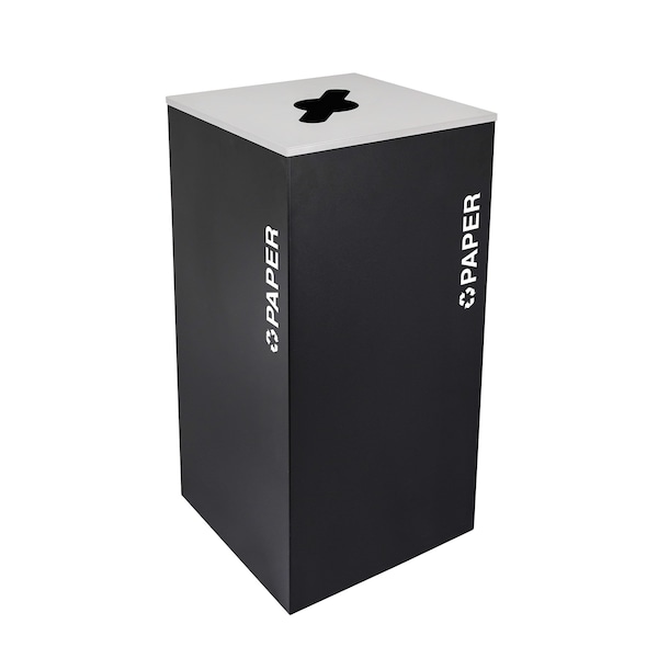 Ex-Cell Kaiser 36-Gal. Square Receptacle - Paper decal, Black - RC-KD36-P BLX