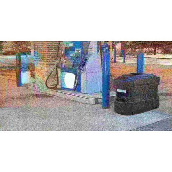 Commercial Zone Products 40 gal Rectangular Trash Can, Black, 34 in Dia, Plastic - 758701