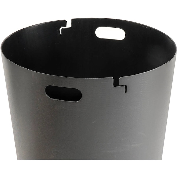 Global Industrial Round Slatted Trash Can, Black, Steel - 237726BK