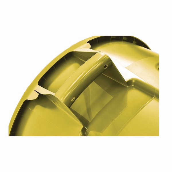 Rubbermaid Commercial 20 gal Round Waste Receptacles, Yellow, Open Top, Plastic - FG262000YEL