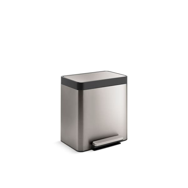 Kohler 8-Gallon Compact Stainless Steel Step Can - 20942-ST