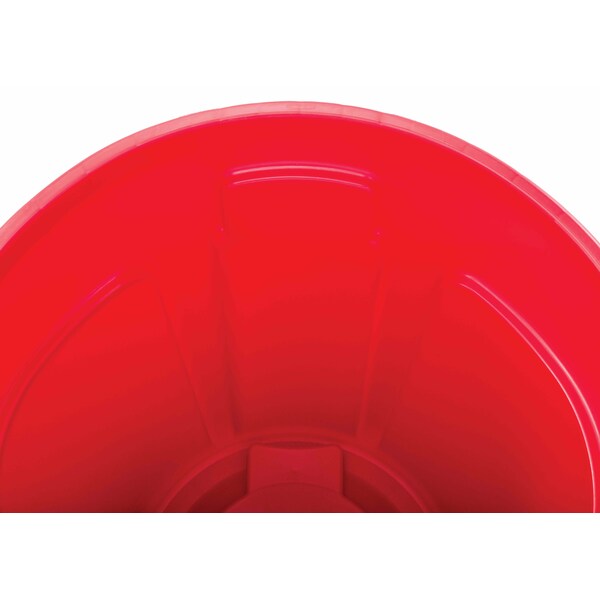 Rubbermaid Commercial 32 gal Round Cylinder Trash Can, Red, Open Top, Plastic - FG263294RED