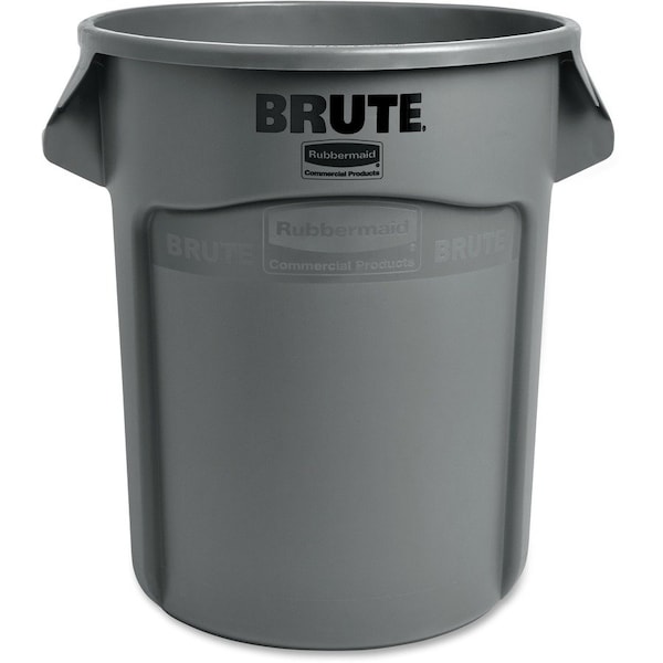 Rubbermaid Commercial 20 gal Round Brute 20-Gallon Vented Container, Gray, Plastic - RCP262000GY