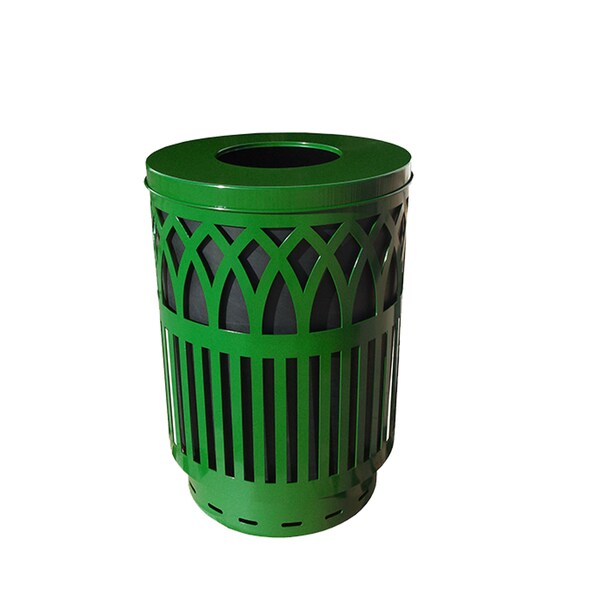 Witt Industries 40 gal Round Green, Metal - COV40P-FT-GN