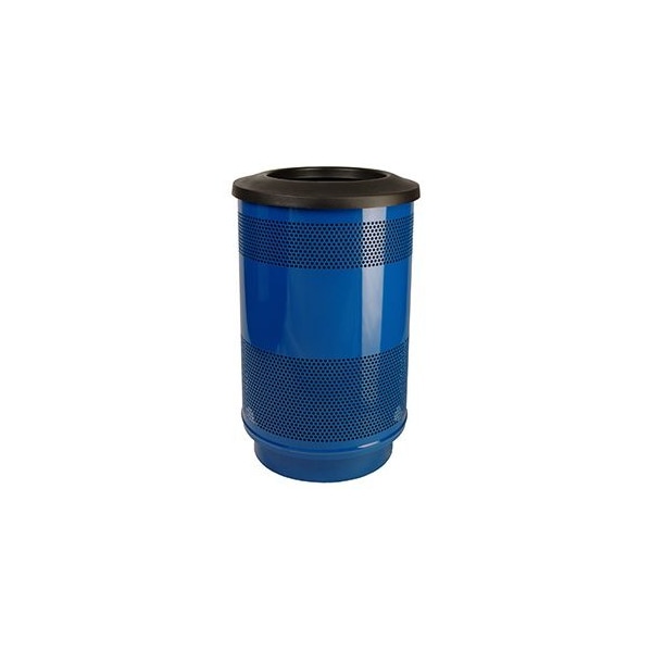 Witt Industries 55 Gallon Outdoor Perforated Receptacle with Flat Top - SC55P-01-FT