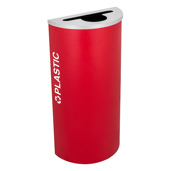 Ex-Cell Kaiser 8-Gal. Half-Round Receptacle - Plastic decal, Red - RC-KDHR-PL RBX