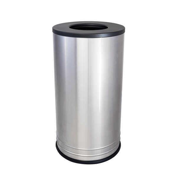 Ex-Cell Kaiser 18-Gal. Receptacle - Stainless Steel, Black Top - INT1528 T-8 SS BLX