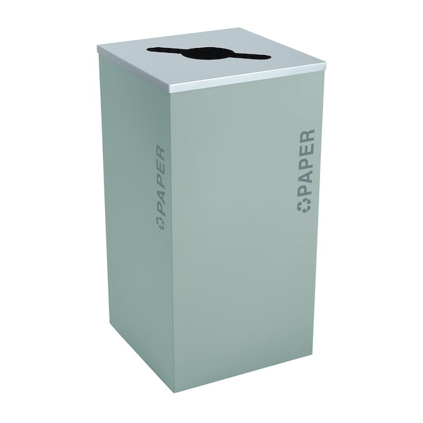 Ex-Cell Kaiser 24-Gal. Square Receptacle - Paper Decals, Steel, Hammered Grey Pebble - RC-KDSQ-P BT-HMG