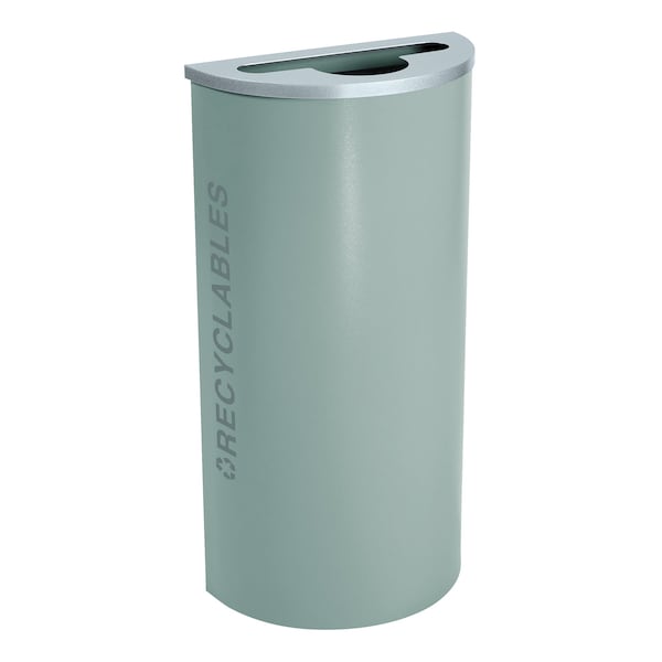 Ex-Cell Kaiser 8-Gal. Half-Round Receptacle - Steel, Hammered Grey Pebble - RC-KDHR-R BT-HMG