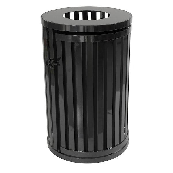 Ex-Cell Kaiser 45-Gal. Receptacle W/ Door - Black Gloss - SCTP-40 BLK