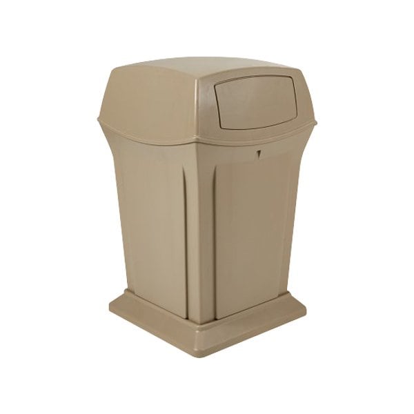 Rubbermaid Rubbermaid Ranger Trash Can - 45 Gallon, 2-Way, Beige - BUY00030815