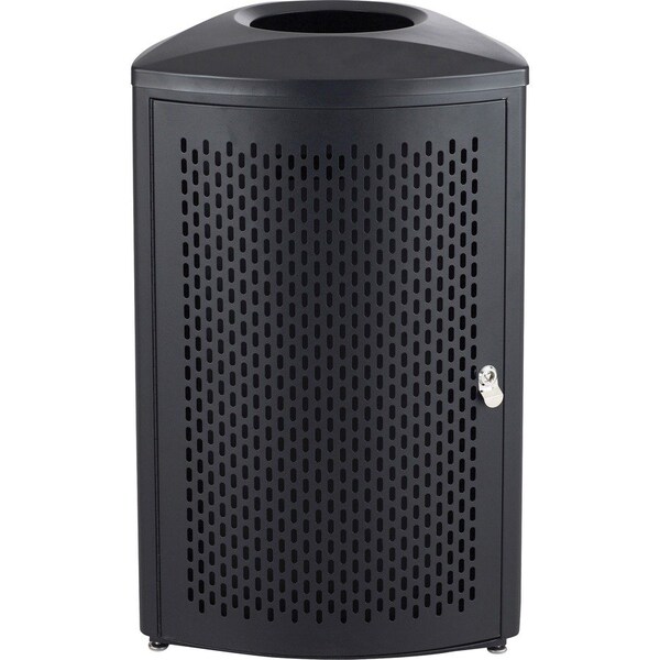 Safco 13 gal Triangular Nook Indoor Waste Receptacle, Black, Steel - SAF9961BL
