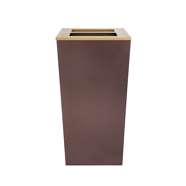 Ex-Cell Kaiser 34-Gal. Ash & Trash Receptacle - Steel, Hammered Copper - RC-MTR-34 A/T HCPR