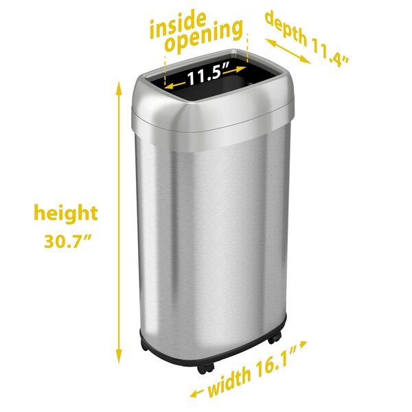 Hls Commercial 16 gallon Elliptical Silver, Stainless Steel - HLS16STVM
