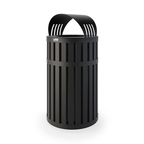 Suncast Commercial METAL  45 GALLON ROUND SLATTED TRASH CAN CANOPY LID - MTCRND4501