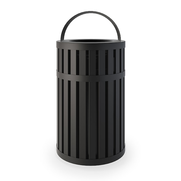 Suncast Commercial METAL  45 GALLON ROUND SLATTED TRASH CAN CANOPY LID - MTCRND4501