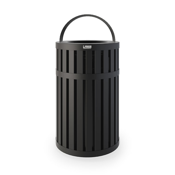Suncast Commercial METAL  45 GALLON ROUND SLATTED TRASH CAN CANOPY LID - MTCRND4501