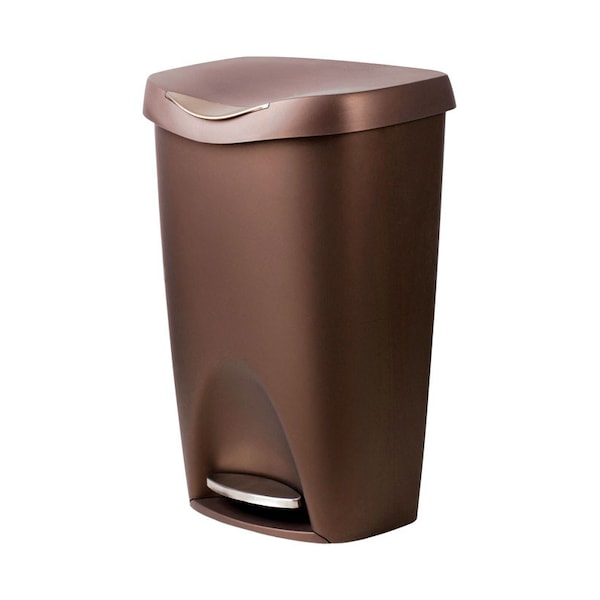 Umbra Umbra Brim 13 gal Bronze Plastic Step On Trash Can - 084200-125