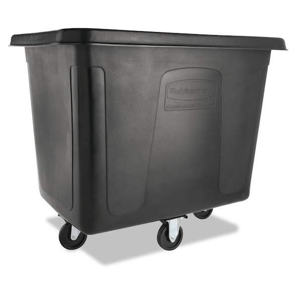 Rubbermaid Commercial 500 lbs Rectangular Prism Trash Can, Black, Top Door, Plastic; Metal - FG461600BLA