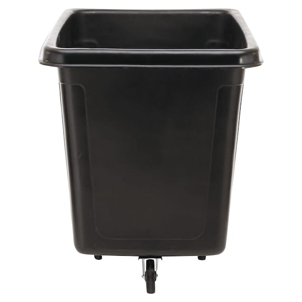 Rubbermaid Commercial 500 lbs Rectangular Prism Trash Can, Black, Top Door, Plastic; Metal - FG461600BLA