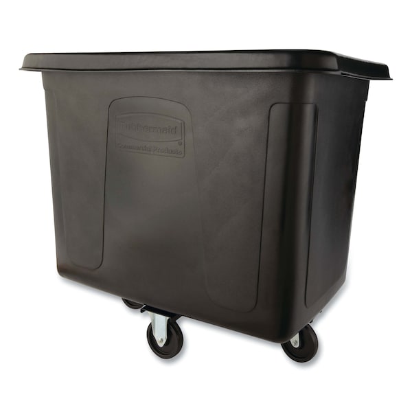Rubbermaid Commercial 500 lbs Rectangular Prism Trash Can, Black, Top Door, Plastic; Metal - FG461600BLA