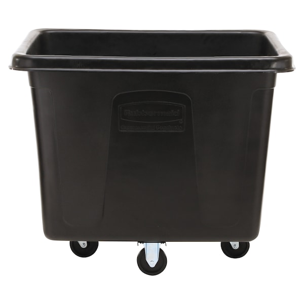 Rubbermaid Commercial 500 lbs Rectangular Prism Trash Can, Black, Top Door, Plastic; Metal - FG461600BLA