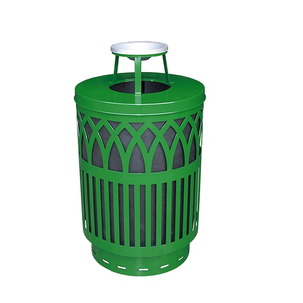 Witt Industries 40 gal Round Green, Metal - COV40P-AT-GN