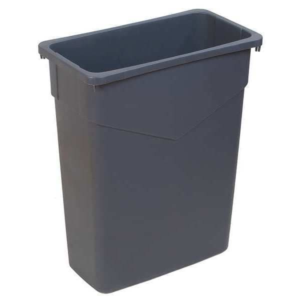 Carlisle Foodservice 15 gal Rectangular Trash Can, Gray, LLDPE - 34201523