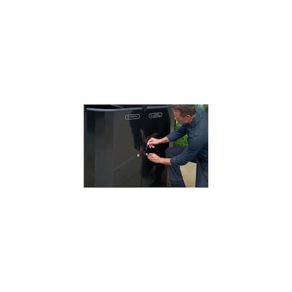 Rubbermaid Commercial 46 gal Oval Trash Can, Black, 24 1/4 in Dia, Metal - 2184980
