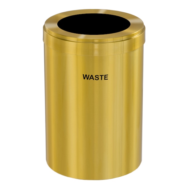 Glaro 16 gal Trash Can, Satin Brass - W-2032BE-BE-W4