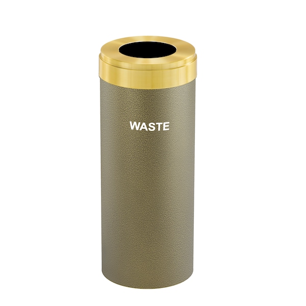 Glaro 12 gal Trash Can, Bronze Vein/Satin Brass - W-1232BV-BE-W4