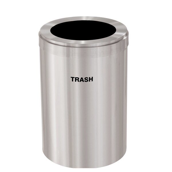 Glaro 16 gal Trash Can, Satin Aluminum - W-2032SA-SA-W5