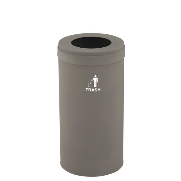 Glaro 23 gal Trash Can, Nickel - W-1542NK-NK-W3